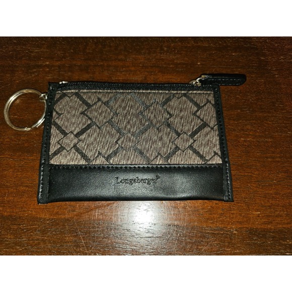 Longaberger Collectors Club Coin Purse Key Chain Zip Wallet Money Holder - Picture 1 of 3